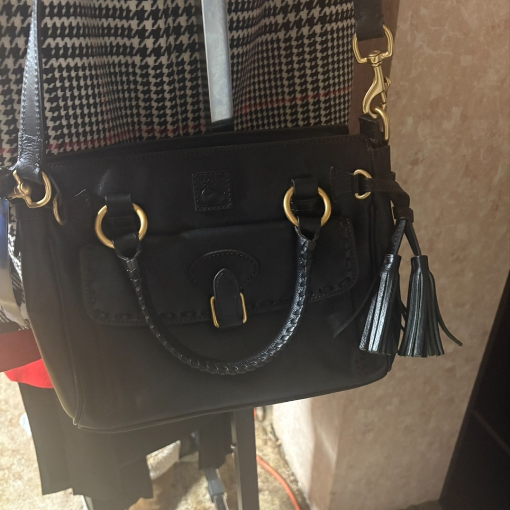 Dooney & Bourke Black Florentine Leather Satchel  Crossbody Bag NWT - Picture 16 of 16